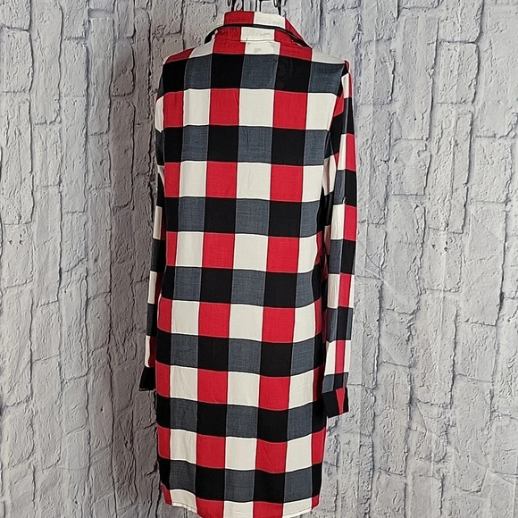 GAMEDAY COUTURE Red, Black, and White Plaid Alabama Shirt Dress Small - Picture 4 of 6
